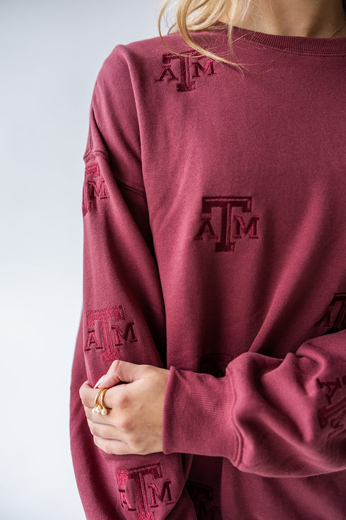 Texas A&M Ritter Repeat Lantern Sleeve Crew